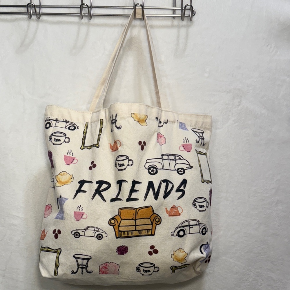 Cream FRIENDS Tote Bag - Picture 2 of 6